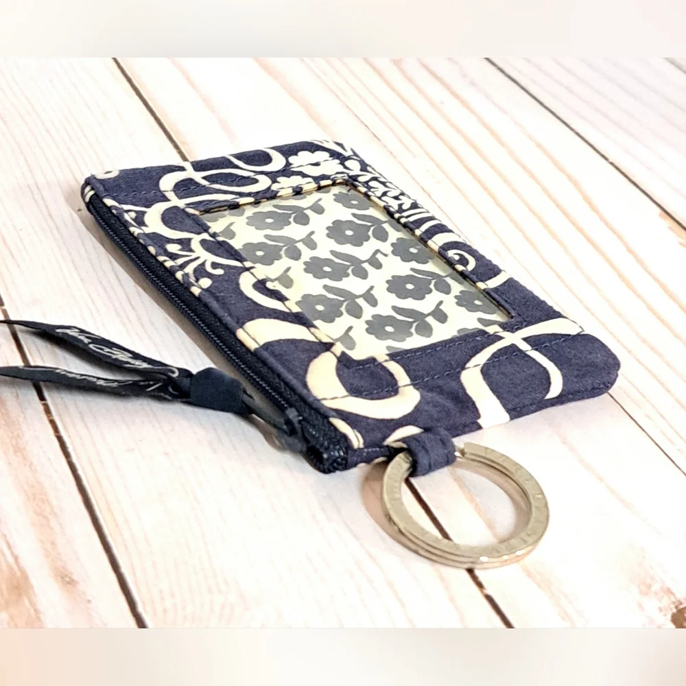 Vera Bradley Blue & Off-White ID/Change Wallet - Picture 3 of 5